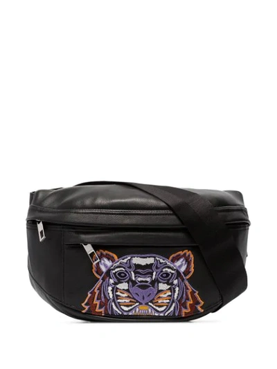 Shop Kenzo Tiger Logo Belt Bag In Black