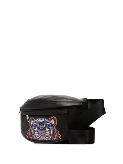 Shop Kenzo Tiger Logo Belt Bag In Black