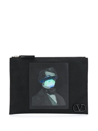 Shop Valentino Garavani X Undercover Logo Pouch - Farfetch In Nero