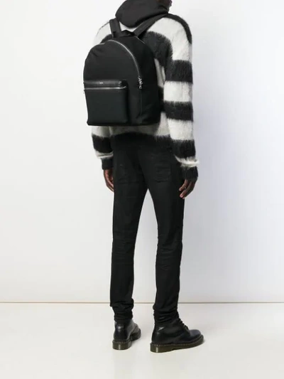 Shop Amiri Classic Leather Trim Backpack In Black