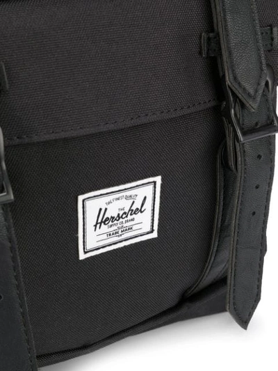 Shop Herschel Supply Co. Little America Logo Patch Backpack In Black