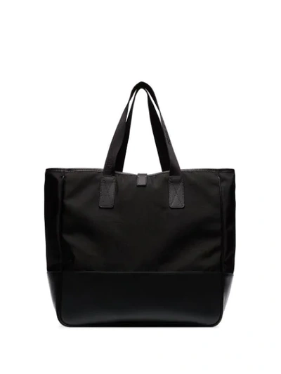 Shop Alexander Mcqueen Shopper 35 Logo Print Tote In Black