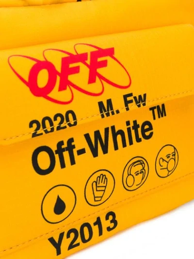 OFF-WHITE SECURITY MOTIF PRINT MESSENGER BAG - 黄色
