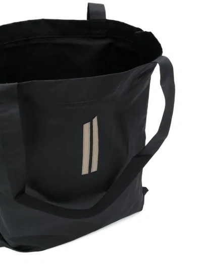 Shop Rick Owens Drkshdw Stripe Detail Shoulder Bag In Black
