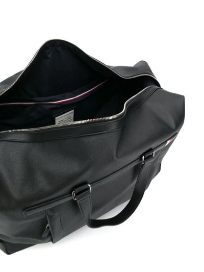 Shop Tommy Hilfiger Structured Zip-up Holdall In Black