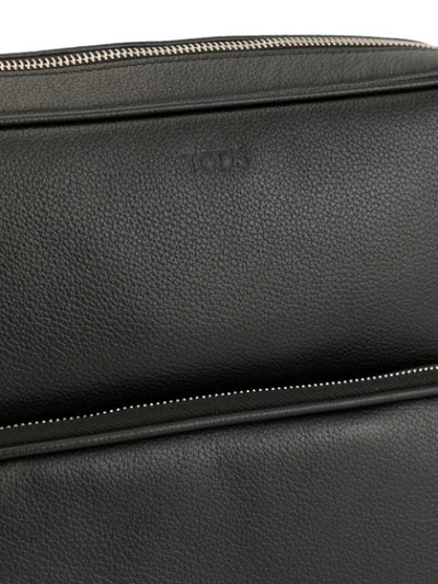 Shop Tod's Zipped Messenger Bag In Black