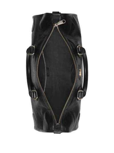 Shop Gucci Medium Soft Leather Duffle In Black
