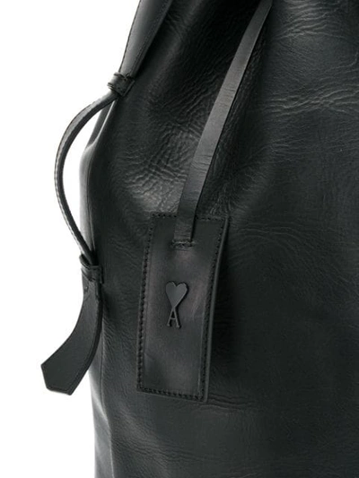 Shop Ami Alexandre Mattiussi Military Bag In Black