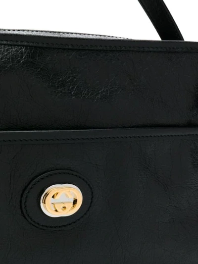 Shop Gucci Interlocking G Messenger Bag In Black
