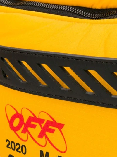 Shop Off-white Logo Print Messenger Bag In Yellow