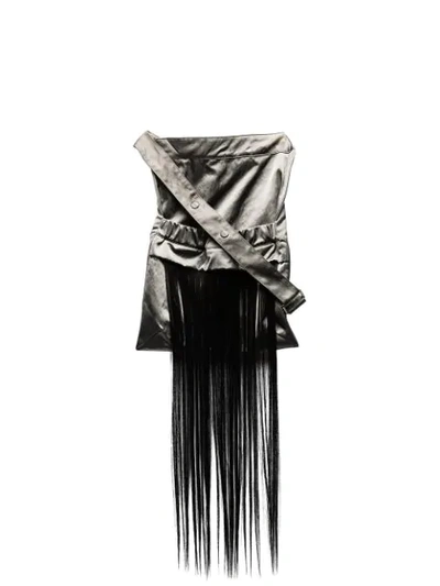 Kiko Kostadinov Doris Hair-trimmed Messenger Bag In Grey | ModeSens 