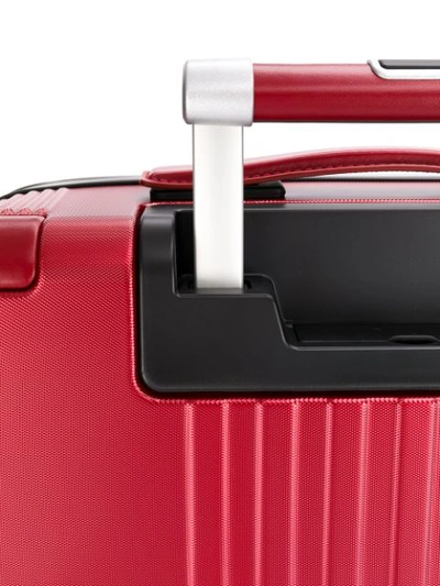 Shop Montblanc Embossed Logo Trolley Cabin Bag In Sm000 Red