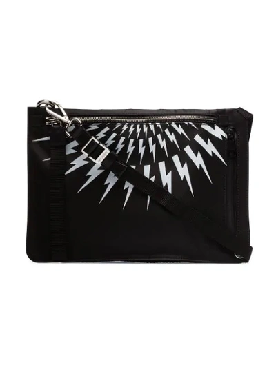 Shop Neil Barrett Thunder Clutch - Black