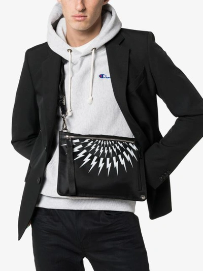 Shop Neil Barrett Thunder Clutch - Black