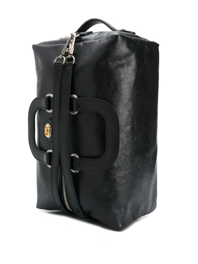 Shop Gucci Soft Leather Backpack In Black
