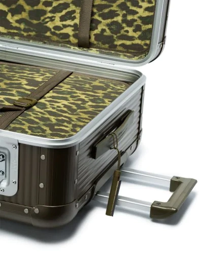 Shop Fpm - Fabbrica Pelletterie Milano X Nick Wooster Green Spinner 68 Aluminium Suitcase