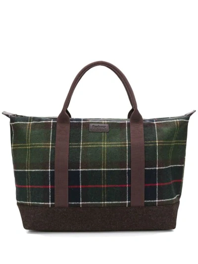 Shop Barbour Elgin Tartan Holdall In Green