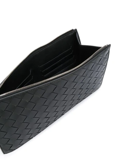 Shop Bottega Veneta Intrecciato Weave Belt Bag In Black