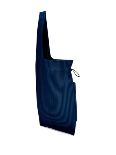 Shop Issey Miyake Pleated Tote Bag In 72 Blue