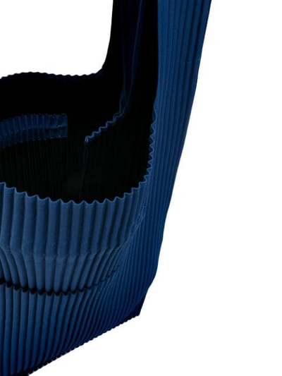 Shop Issey Miyake Pleated Tote Bag In 72 Blue