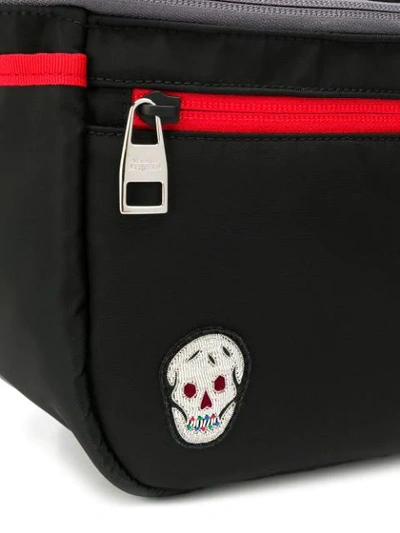 Shop Alexander Mcqueen Oversized Double Zip Belt Bag In Black