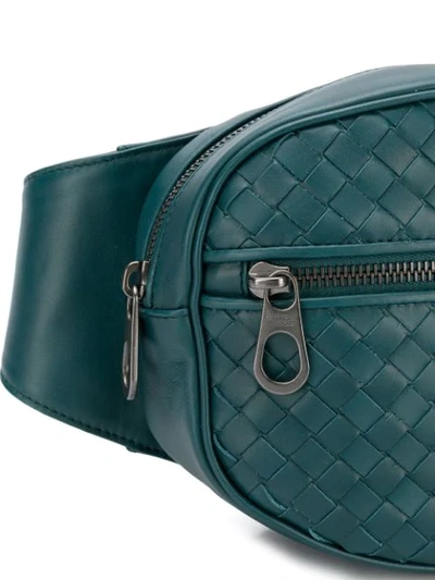 Shop Bottega Veneta Intrecciato Belt Bag In Blue