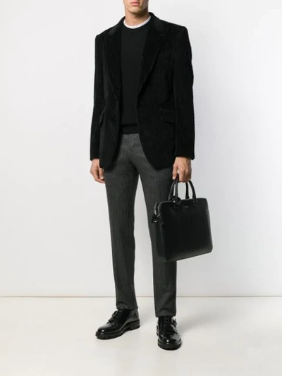 Shop Michael Kors Harrison Laptop Bag In Black