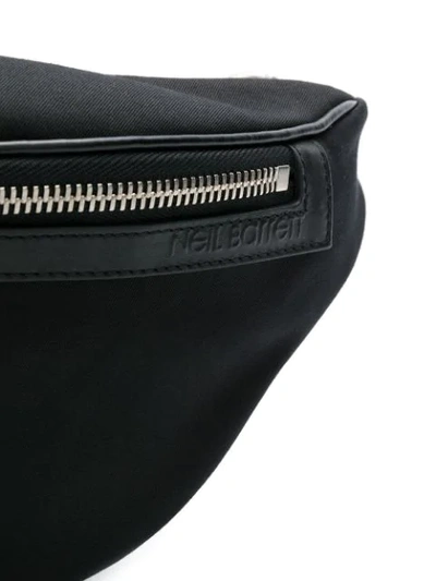 Shop Neil Barrett Zip-up Logo Belt Bag In Black