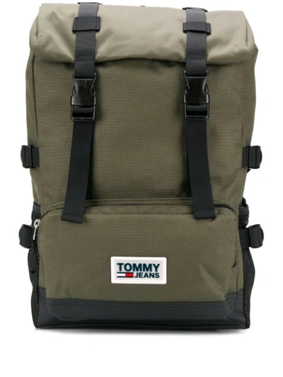 Shop Tommy Hilfiger Urban Varsity Backpack In Green