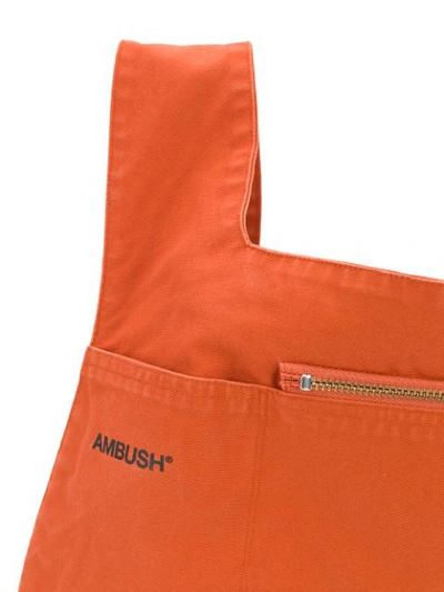 Shop Ambush Logo Print Chest Bag In Orange