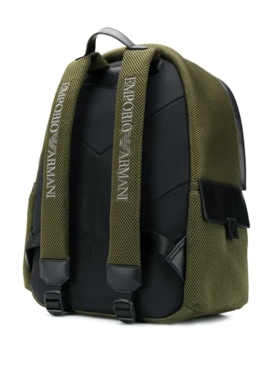 Shop Emporio Armani Embossed Logo Backpack In Green