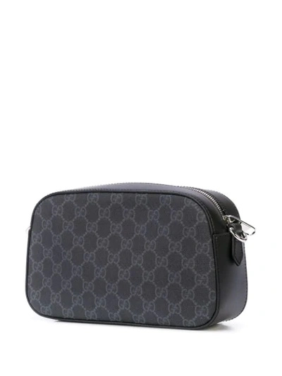 Shop Gucci Gg Print Shoulder Bag In Black