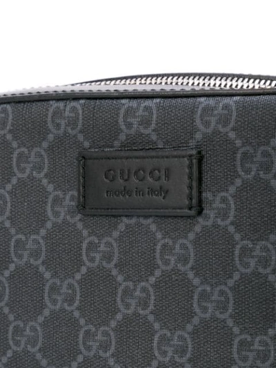 Shop Gucci Gg Print Shoulder Bag In Black