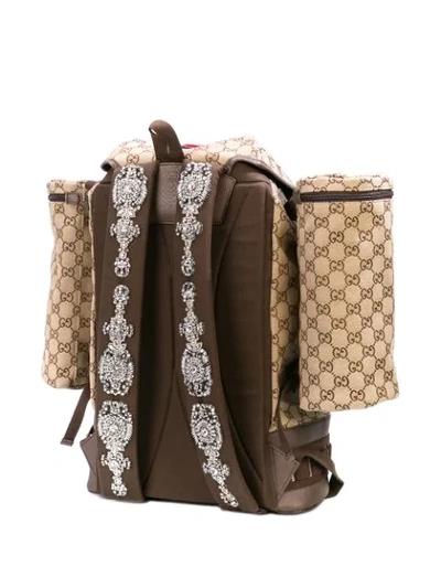 Shop Gucci Gg Large Backpack In Brown