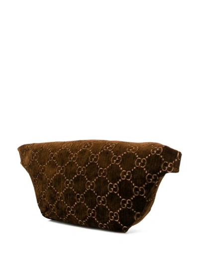 Shop Gucci Monogram Belt Bag In Braun