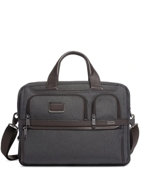 tumi grey briefcase