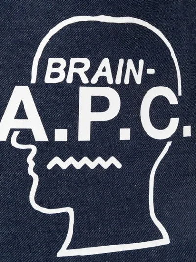 Shop Apc Brain Dead Tote In Blue
