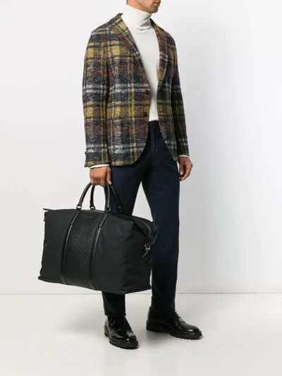 Shop Ermenegildo Zegna Jerseywear Pelletessuta Holdall In Black