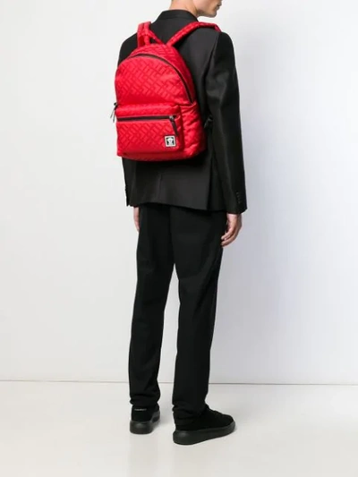 Shop Versace Greca X Backpack In Kr3np Red