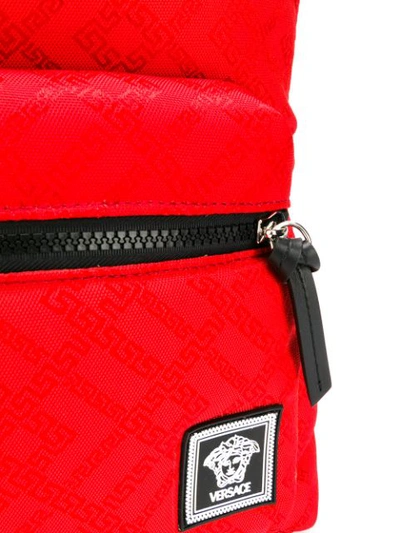 Shop Versace Greca X Backpack In Kr3np Red