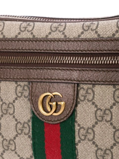 Shop Gucci Ophidia Gg Belt Bag In Brown