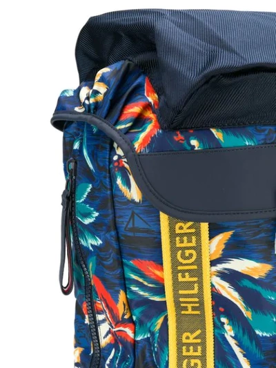 Shop Tommy Hilfiger Printed Design Backpack In Blue