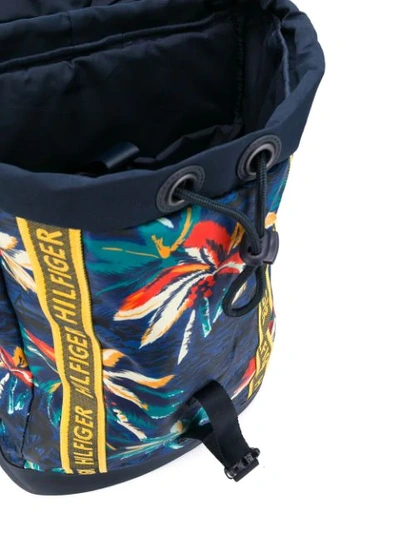 Shop Tommy Hilfiger Printed Design Backpack In Blue