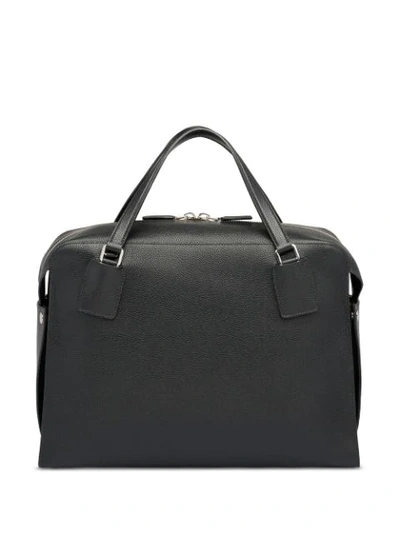 Shop Prada Front Pockets Briefcase In Black