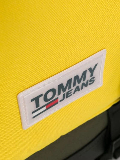 Shop Tommy Hilfiger Rucksack In Colour-block-optik In Black