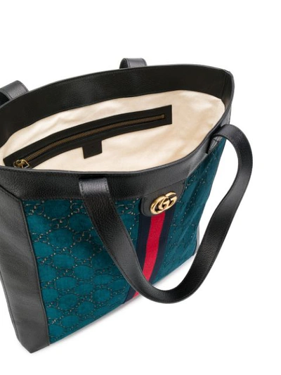 Shop Gucci Monogram Pattern Tote Bag In Black