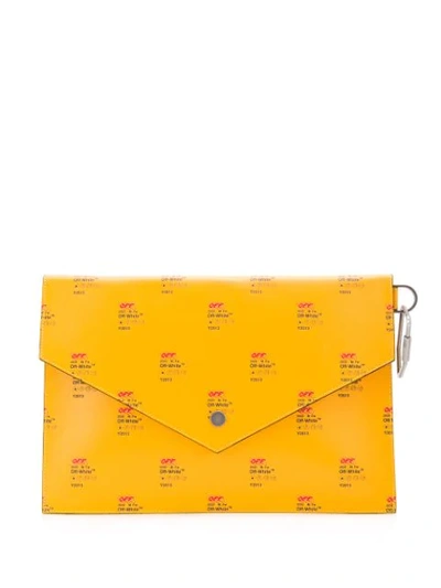 Shop Off-white Indus Y013 Envelope Pouch In Yellow
