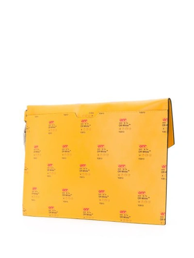 Shop Off-white Indus Y013 Envelope Pouch In Yellow