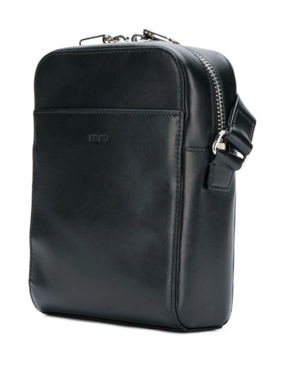 Shop Kenzo Logo Print Shoulder Bag In Black