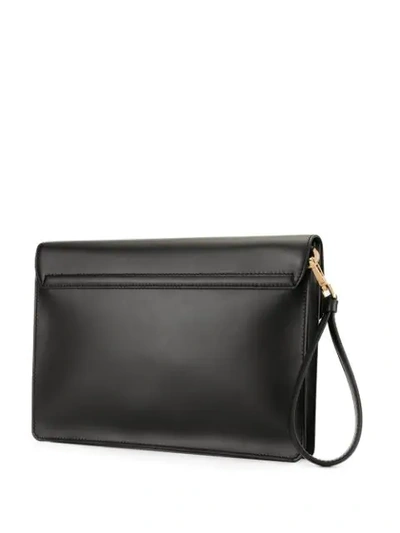 Shop Dolce & Gabbana Large Logo Clutch Bag In Black